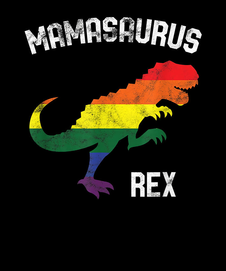 Mamasaurus Rex Gay Pride Lgbt Dinosaur Ally Painting By Stevens Smith