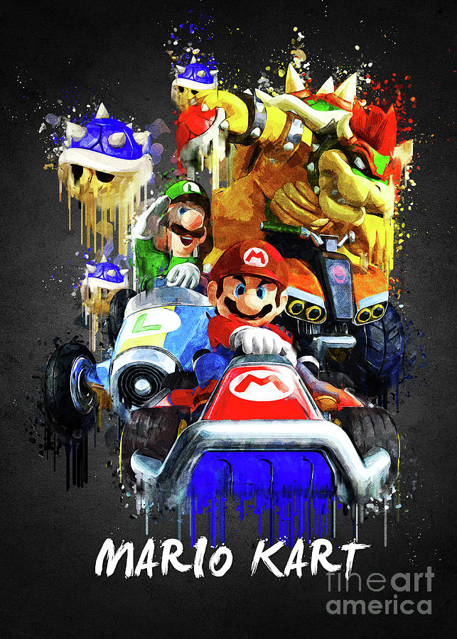 Mario Kart Digital Art By Gab Fernando Fine Art America