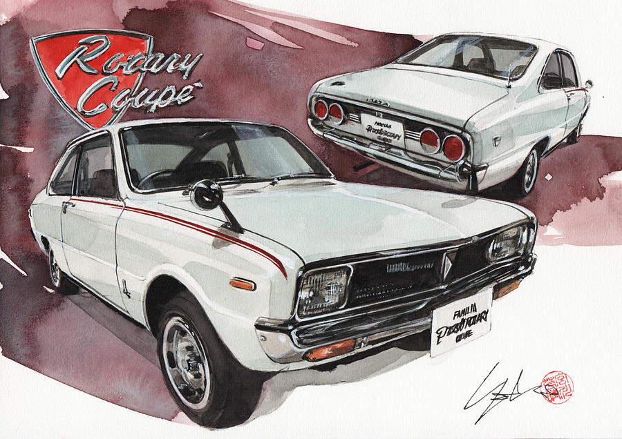 Mazda Familia Presto Rotary Coupe Painting By Yoshiharu Miyakawa Fine