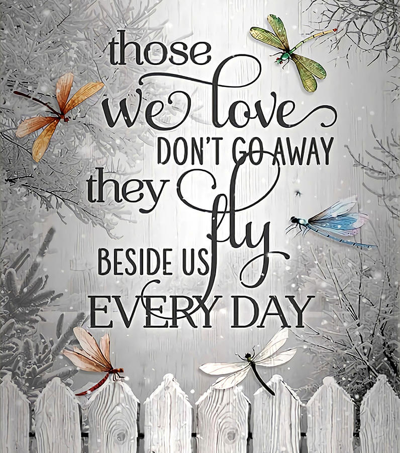 Memory Dragonfly Those We Love Don T Go Away Motivational Quote They