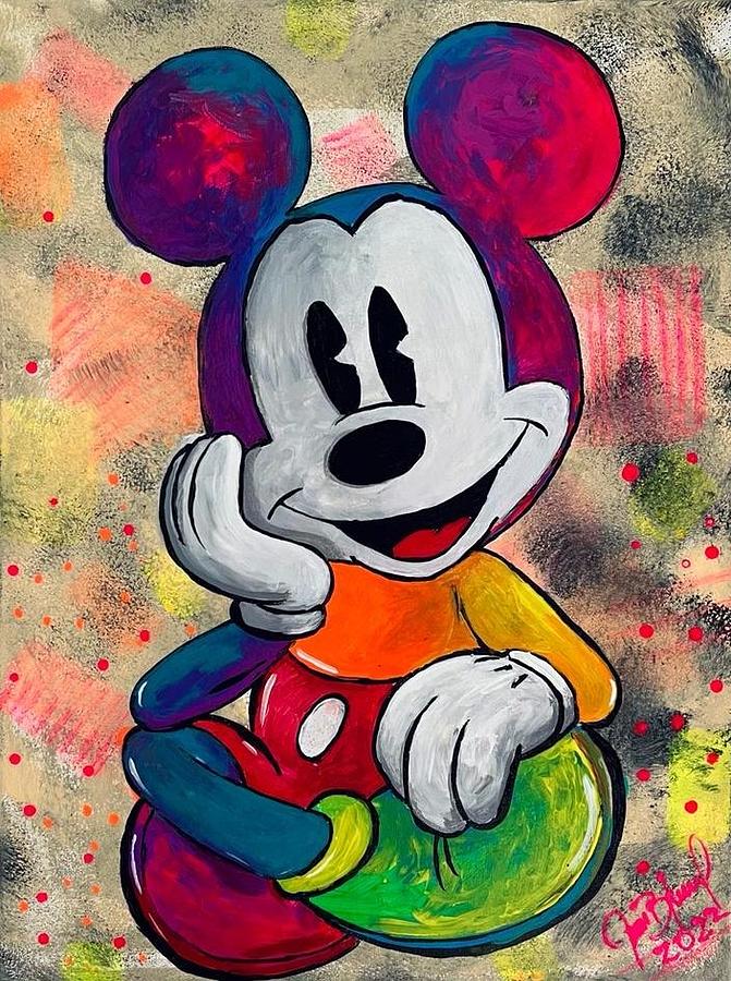 Mickey Mouse Painting By Jorge Ballinay Fine Art America