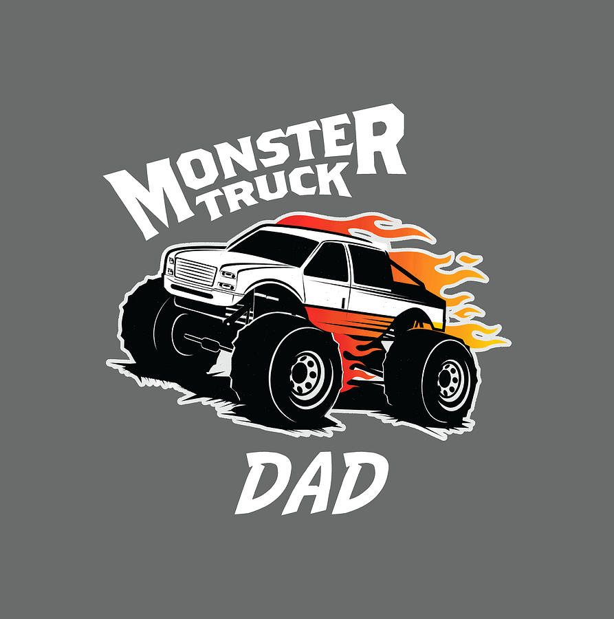 Monster Truck Dad Drawing By Anh Nguyen Fine Art America