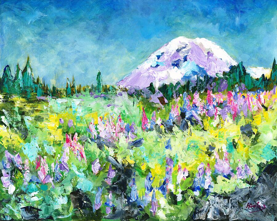 Mt Rainier 2 Painting By Hiroko Stumpf Fine Art America