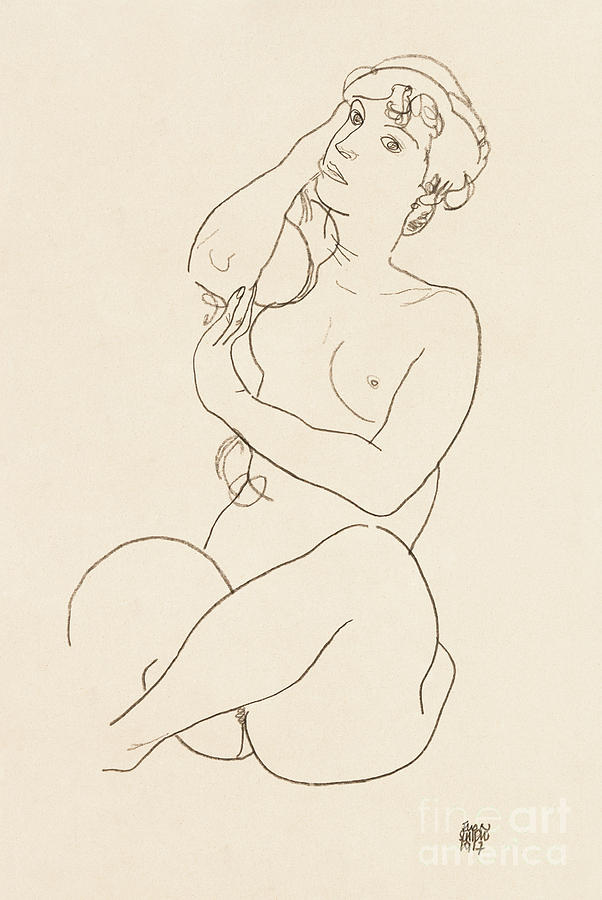 Naked Lady Nude Egon Schiele Photograph By Roberto Morgenthaler