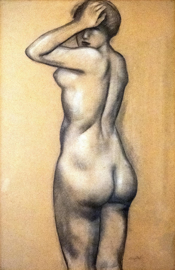 Naked Woman From Behind Drawing By Aristide Maillol Fine Art America