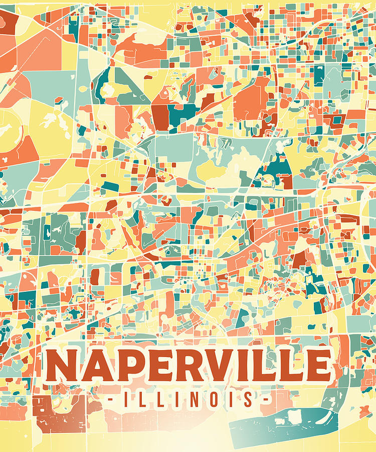 Naperville Us Map Digital Art By Alexandru Chirila Pixels