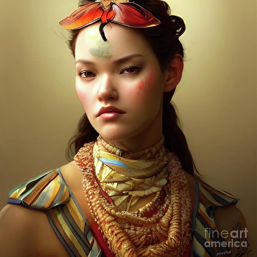 Native American Princess Digital Art By Kandace Mell Fine Art America