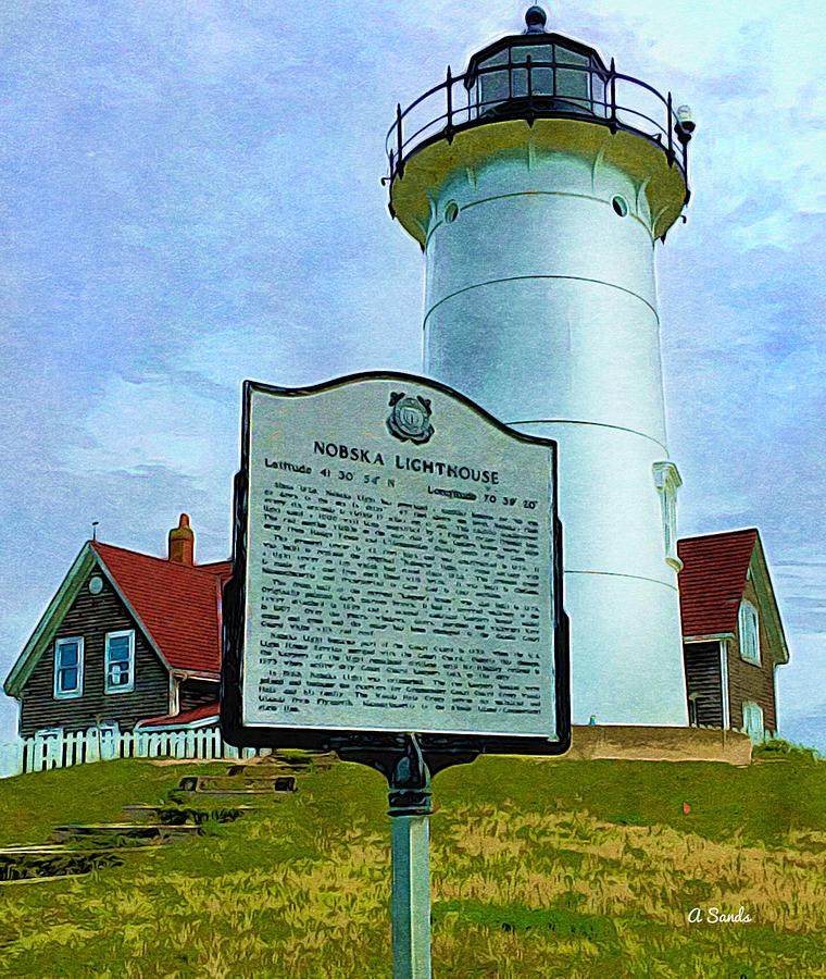 Nobska Lighthouse Digital Art By Anne Sands Fine Art America