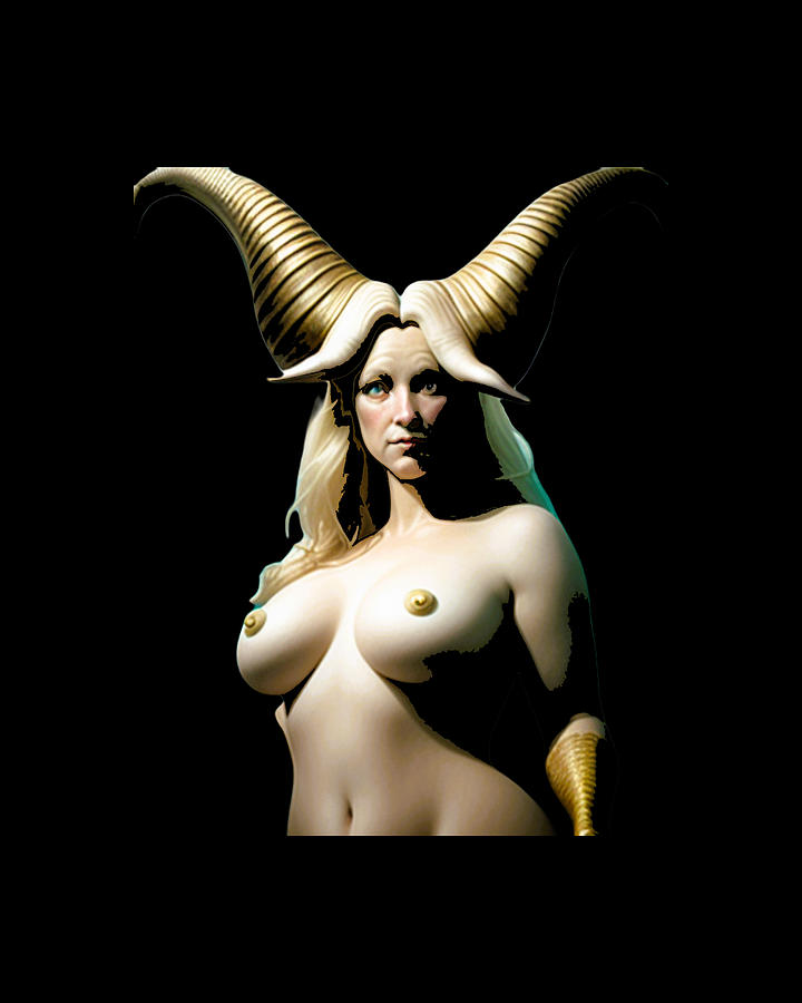 Nude Capricorn Woman Hybrid Digital Art By Whitney Ervin Pixels