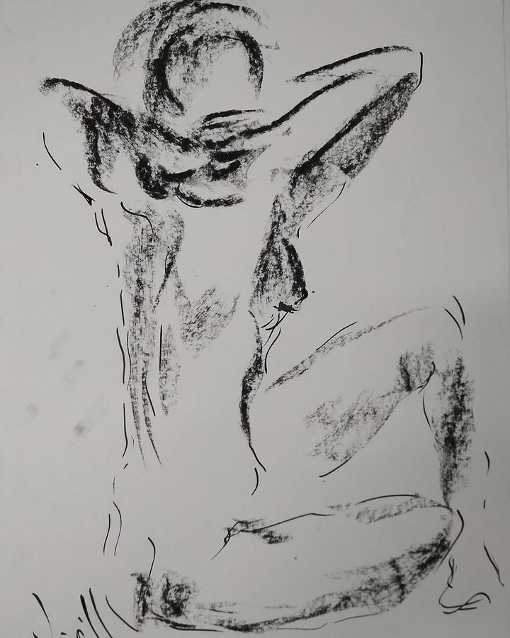 Nude Girl Drawing By Kirill Sukhanov Fine Art America