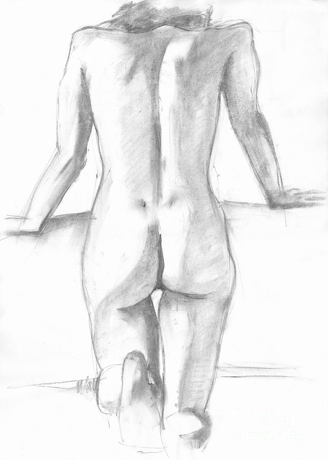 Nude Sketch Back Drawing By Peut Etre Fine Art America