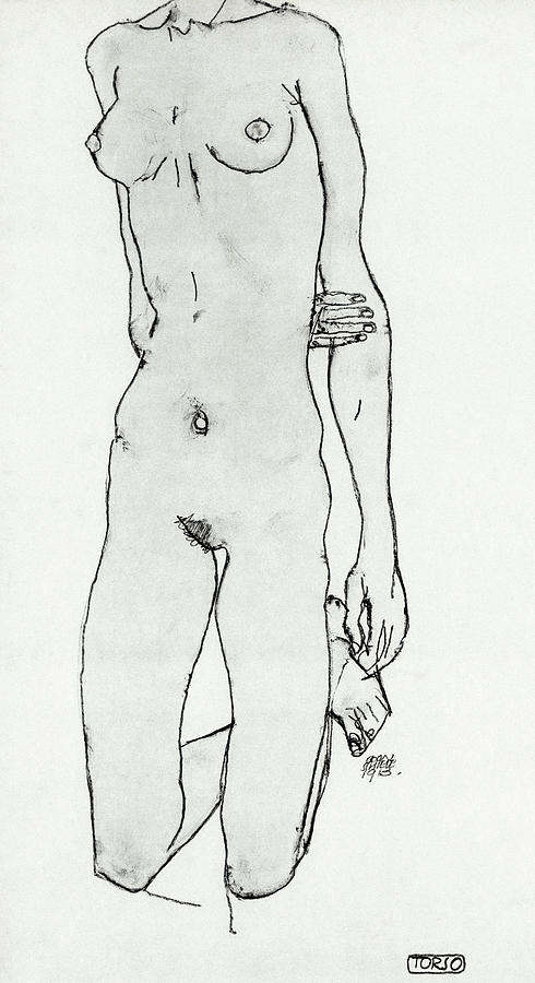 Nude Torso Painting By Egon Schiele Pixels