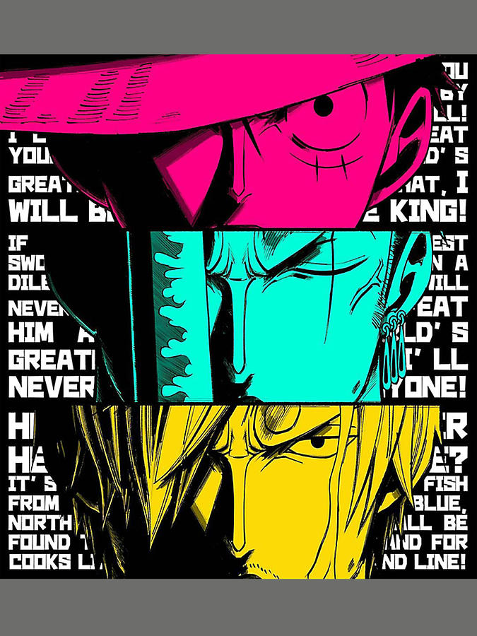 One Piece Luffy Zoro And Sanji Digital Art By Hanneke Schonewille Pixels