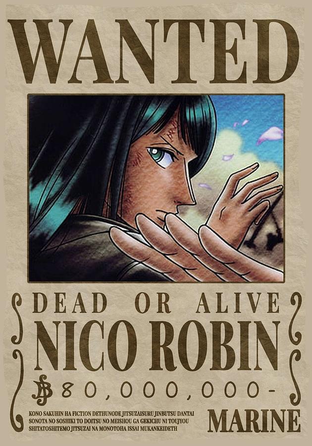 One Piece Nico Robin St Wanted Digital Art By Gene Bradford