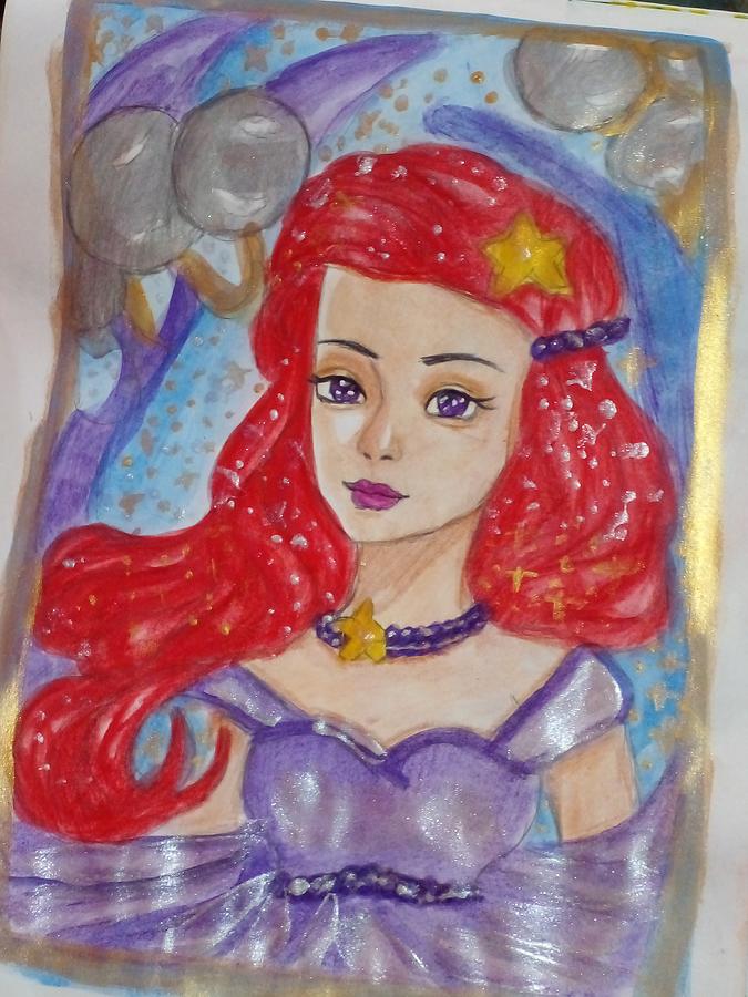 Original Ariel Watercolor Painting Painting By Khushi Kumari Pixels