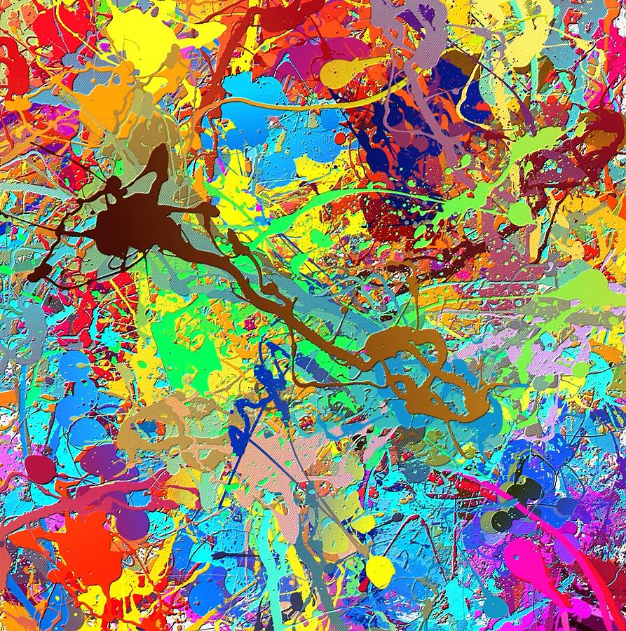 Paint Splatter Abstract Painting Digital Art By Bob Smerecki Fine