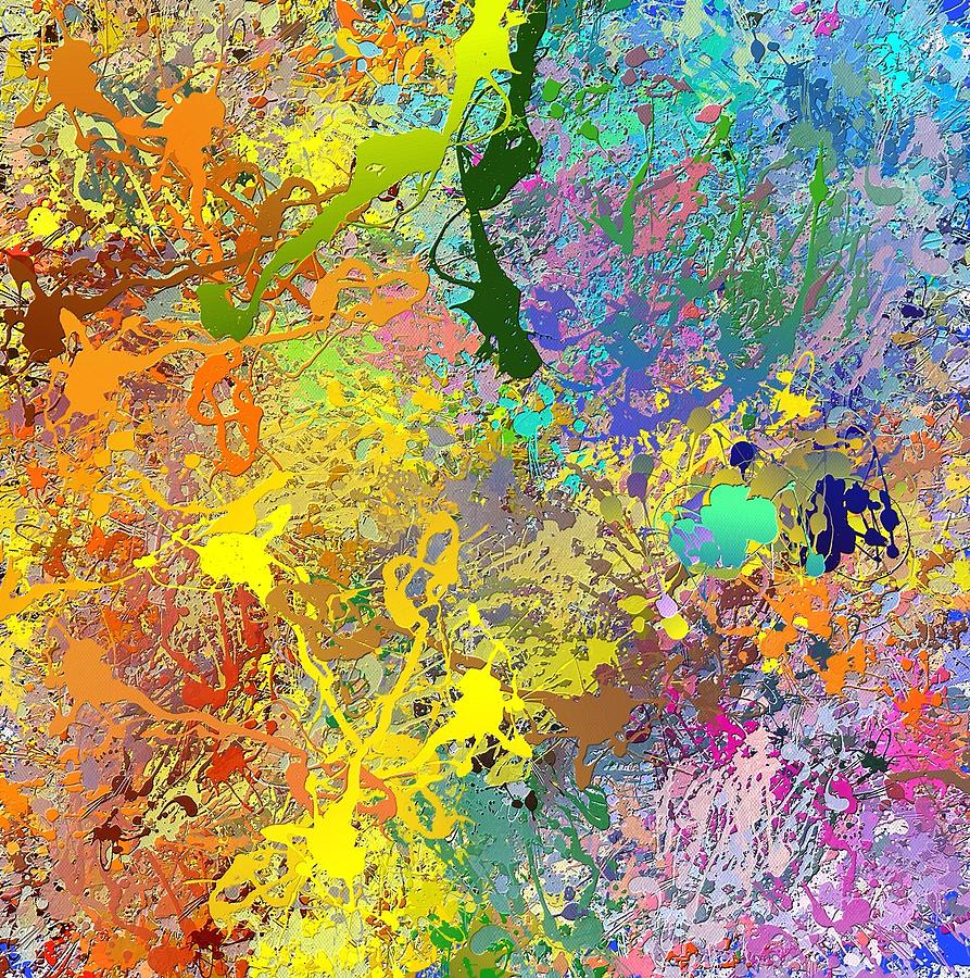 Paint Splatter Abstract Painting Digital Art By Bob Smerecki Fine