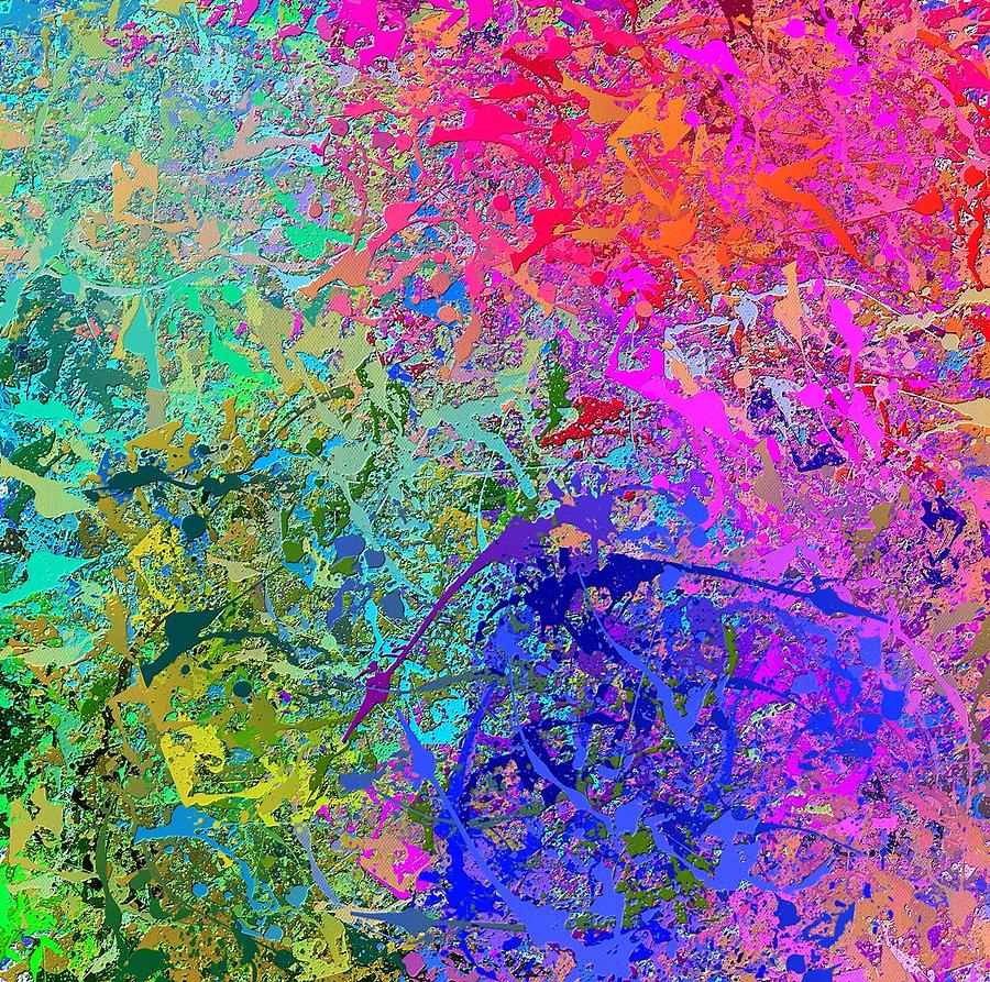 Paint Splatter Abstract Painting 76 Digital Art By Bob Smerecki Fine