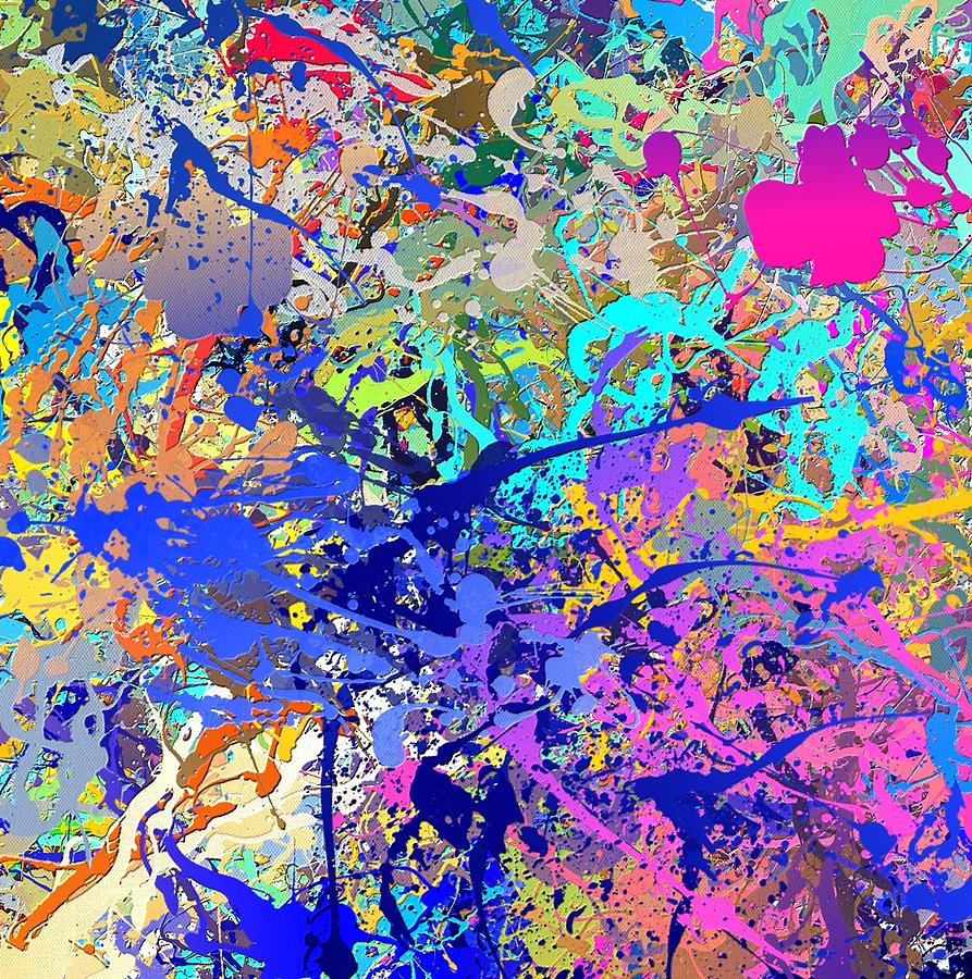 Paint Splatter Abstract Painting Digital Art By Bob Smerecki Fine