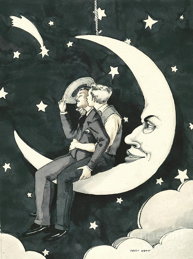 Paper Moon Painting By Graham Isaac Fine Art America