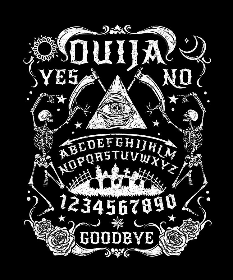 Paranormal Ouija Board I Satanic Occult Graphic Digital Art By Bi Nutz