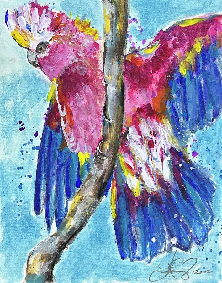 Parrot Painting By Jessica Lenz Fine Art America