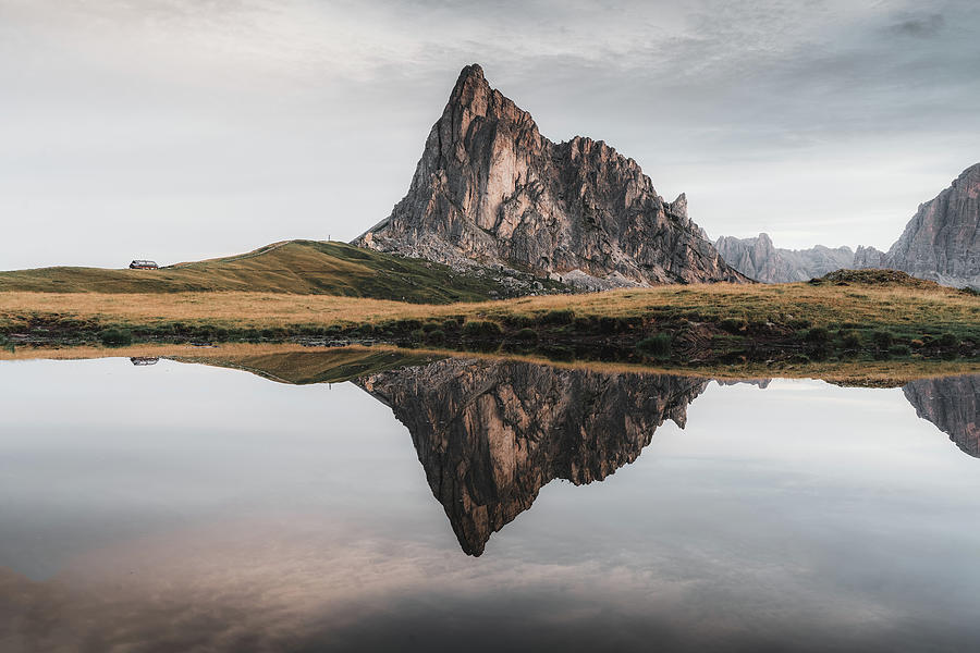 Passo Giau Reflection Italian Alps Dolomites Italy Photograph By