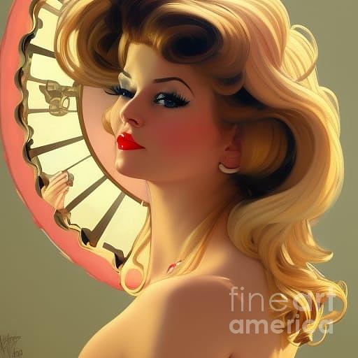 Bianca Beautiful Blonde Pin Up Model From The S Digital Art By