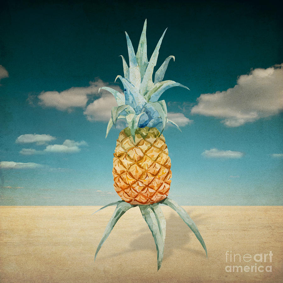 Pineapple Vintage Digital Art By Mark Ashkenazi