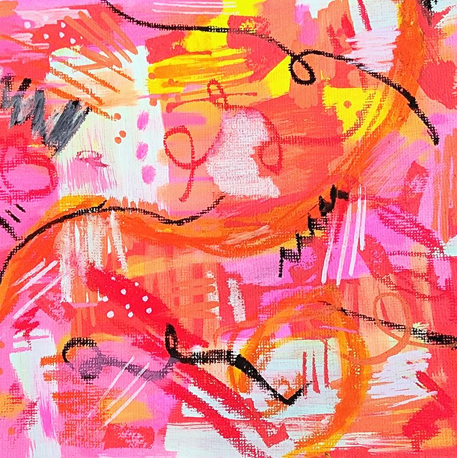 Pink Abstract Painting By Amanda Lind Fine Art America