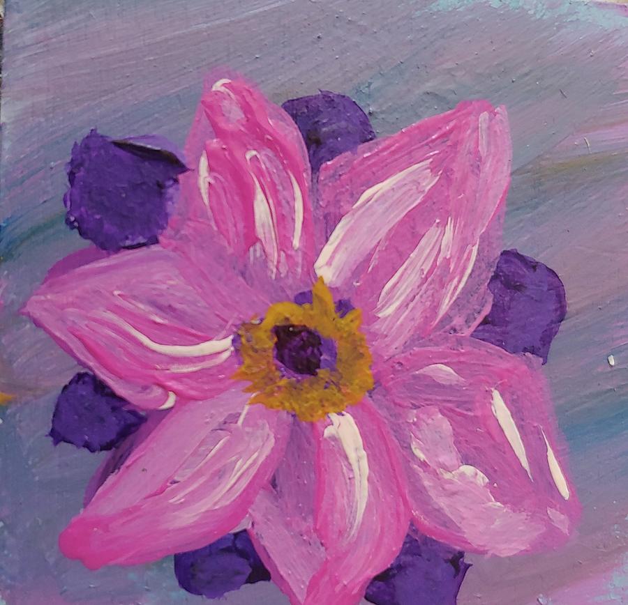 Pink Flower Painting By Elisabeth Aggarwal Fine Art America