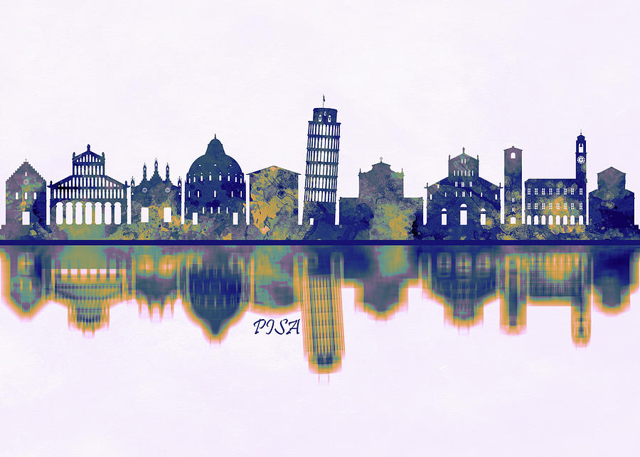 Pisa Skyline Mixed Media By NextWay Art Fine Art America