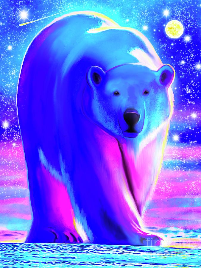 Polar Bear Northern Lights Digital Art By Nick Gustafson Fine Art America