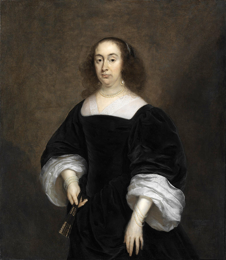 Portrait Of Elisabeth Vivien Parmentier Painting By Cornelis Janssens