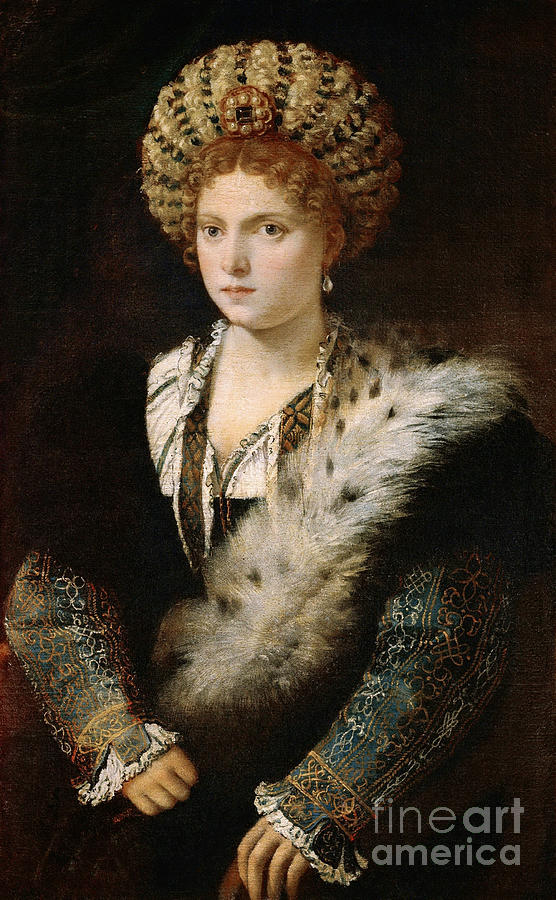 Portrait Of Isabella D Este C1534 36 Painting By Titian Fine Art America