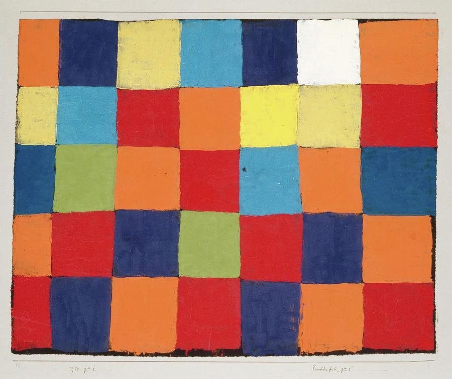 Qu Color Chart Painting In High Resolution By Paul Klee Painting