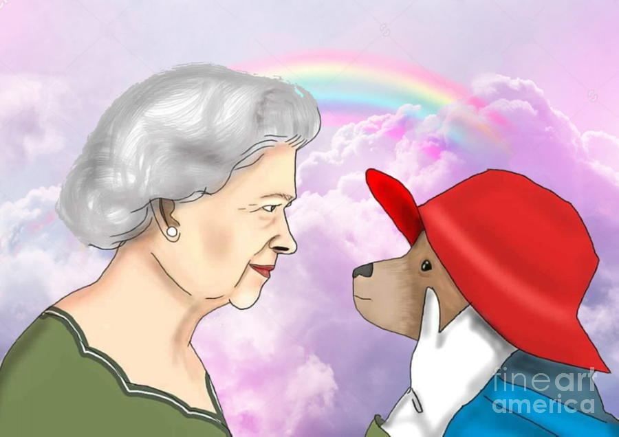 Queen Elizabeth Paddington Bear Digital Art By Cwtch Pixels