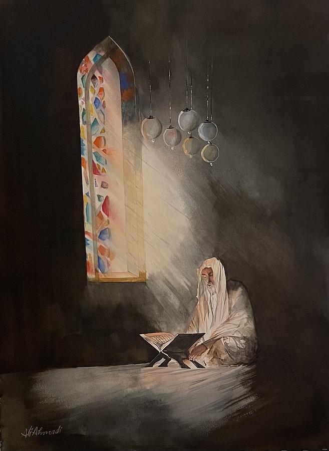 Quran Reciter Painting By Ali Ahmadi Fine Art America