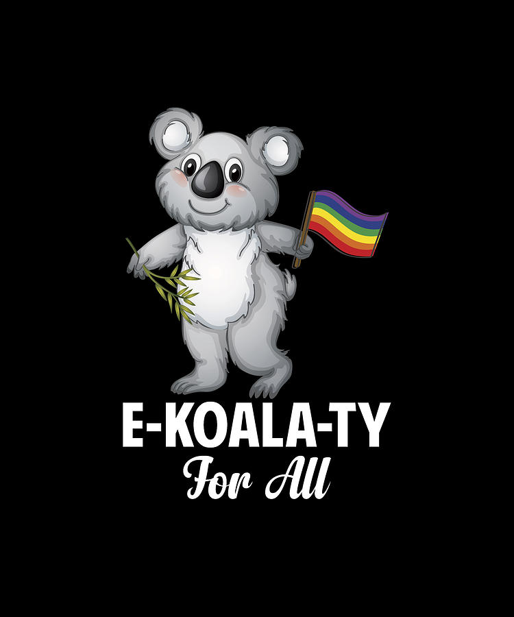 Rainbow Flag Koala For All Cute Gay Pride Lgbt Digital Art By Eboni