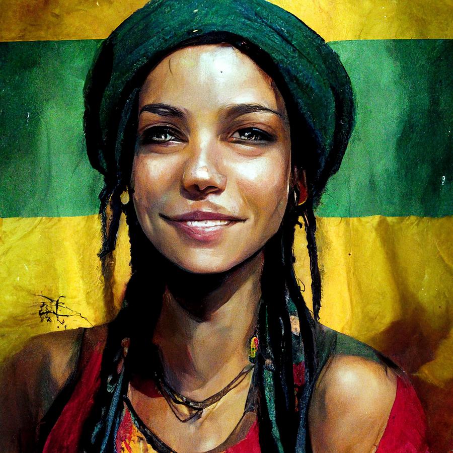 Rasta Women At A Reggae Conert Digital Art By Ai Store Fine Art America