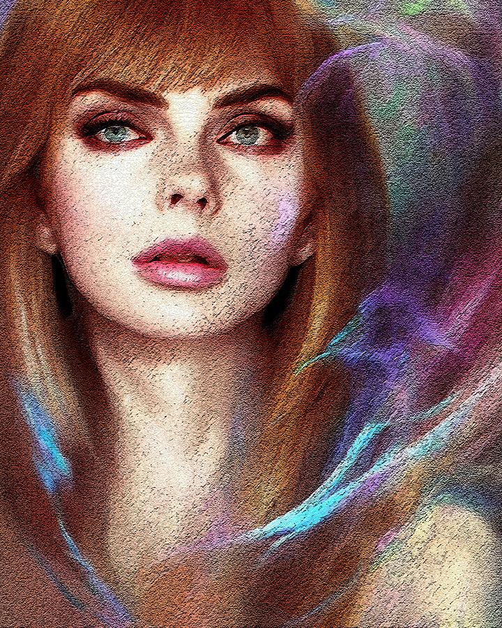 Realistic Portrait Of Jean Shrimpton Digital Art By Edgar Dorice Pixels