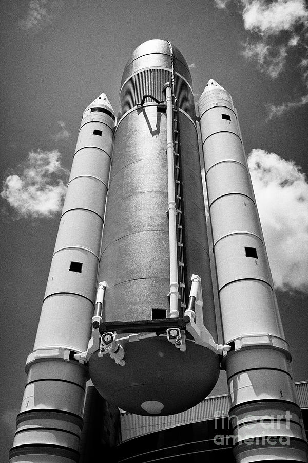 Replica Space Shuttle Fuel Tank And Solid Rocket Boosters At Kennedy