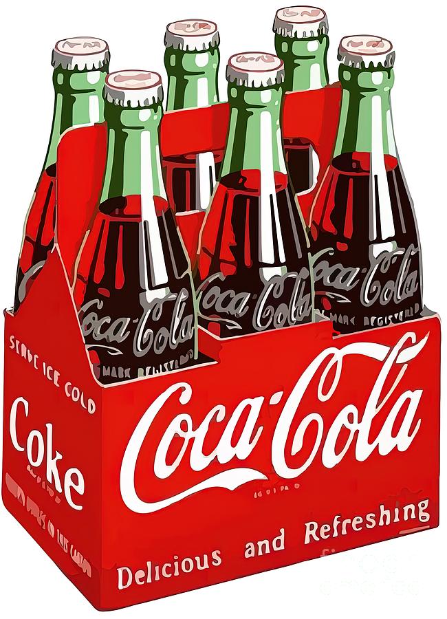 Retro Cola Bottles Painting By Lee Jasmine Fine Art America