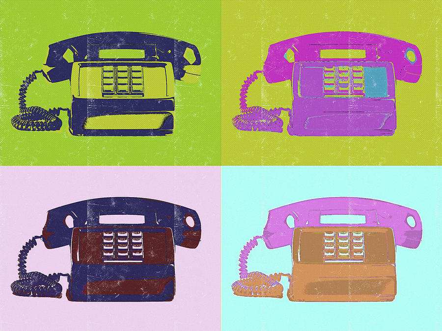 Retro Phone Pop Art Mixed Media By Dan Sproul Fine Art America