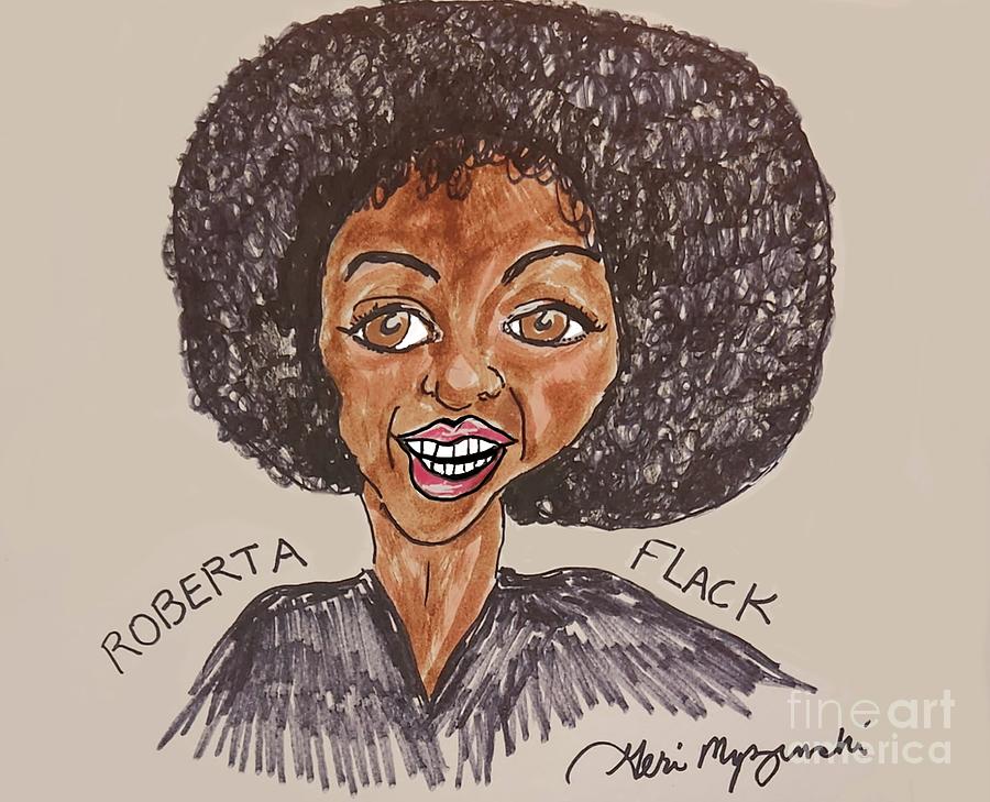 Roberta Flack First Time Ever I Saw Your Face Mixed Media By Geraldine