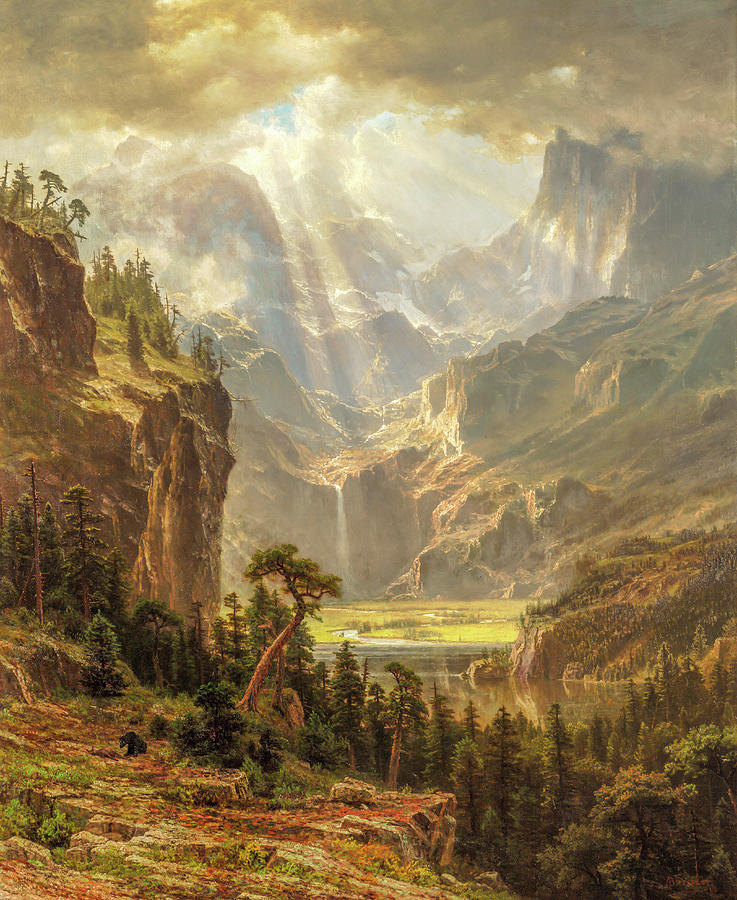 Rocky Mountains Lander S Peak By Albert Bierstadt Painting By Albert