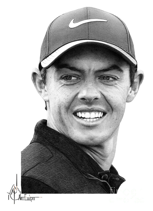 Rory Mcilroy Drawing Drawing By Murphy Art Elliott Fine Art America