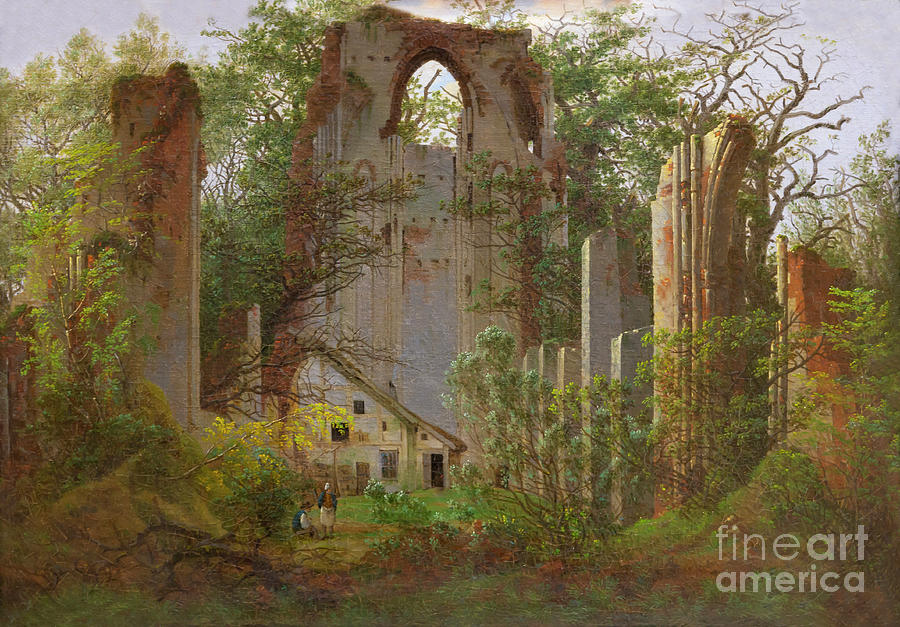 Ruins Of Eldena Monastery Near Greifswald 1824 1825 Photograph By