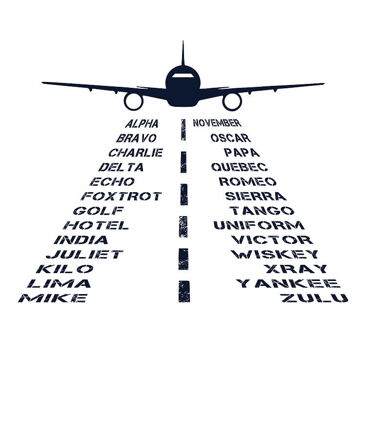 Runway Phonetic Alphabet Aviation Airplane Pilot Digital Art By Qwerty