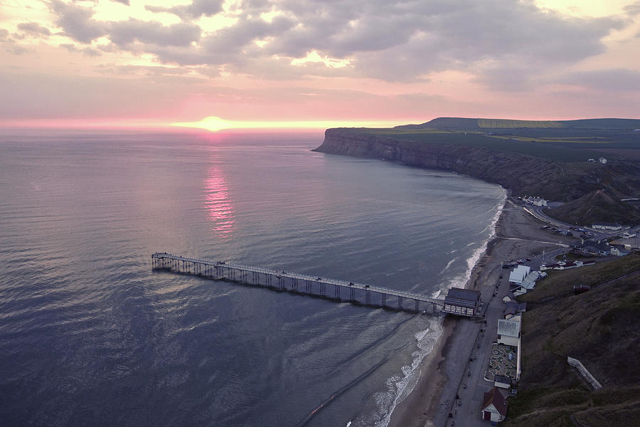 Saltburn Pier Sunrise UK Photograph By John Mannick Fine Art America